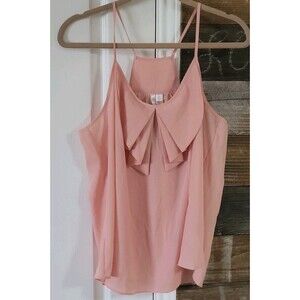Lauren Conrad Halter Top Womens XL Flowy Sleeveless Boho Resort Beach Blouse